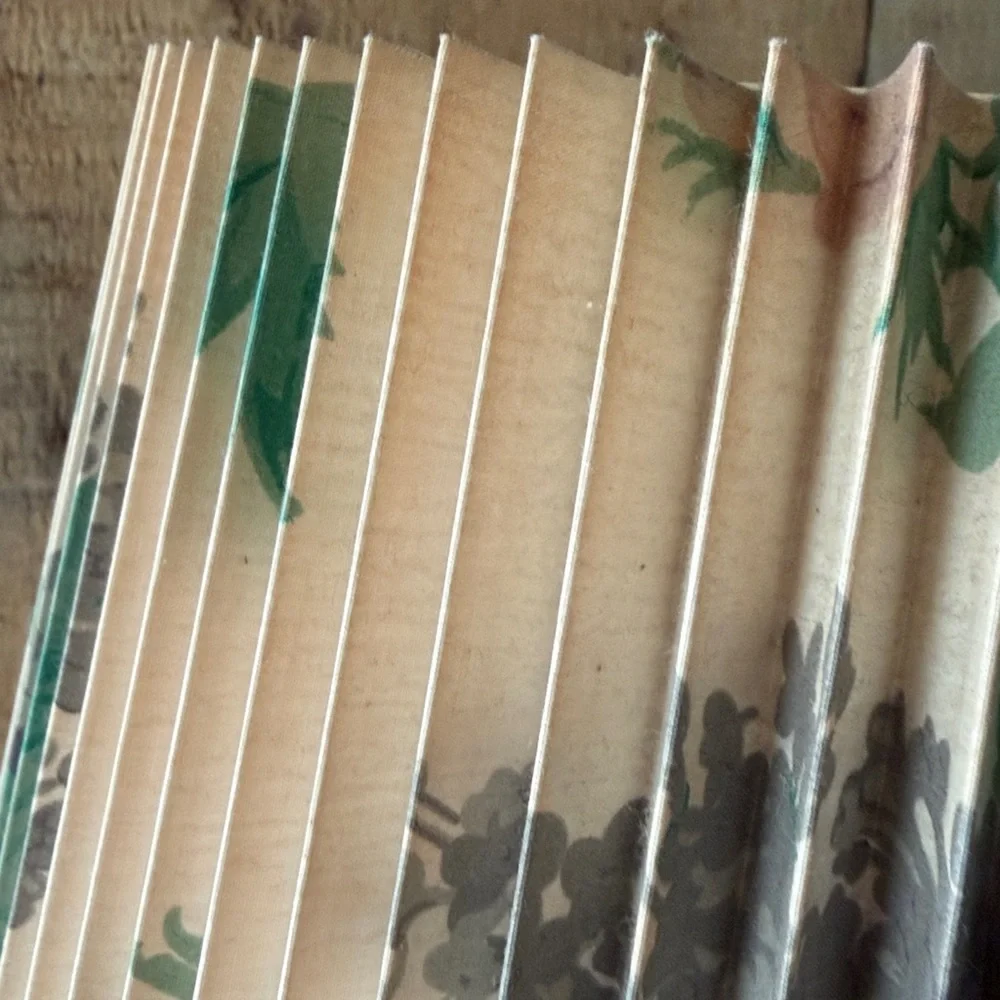 Vintage Floral Pleated Accordian Lamp Shade Cottagecore